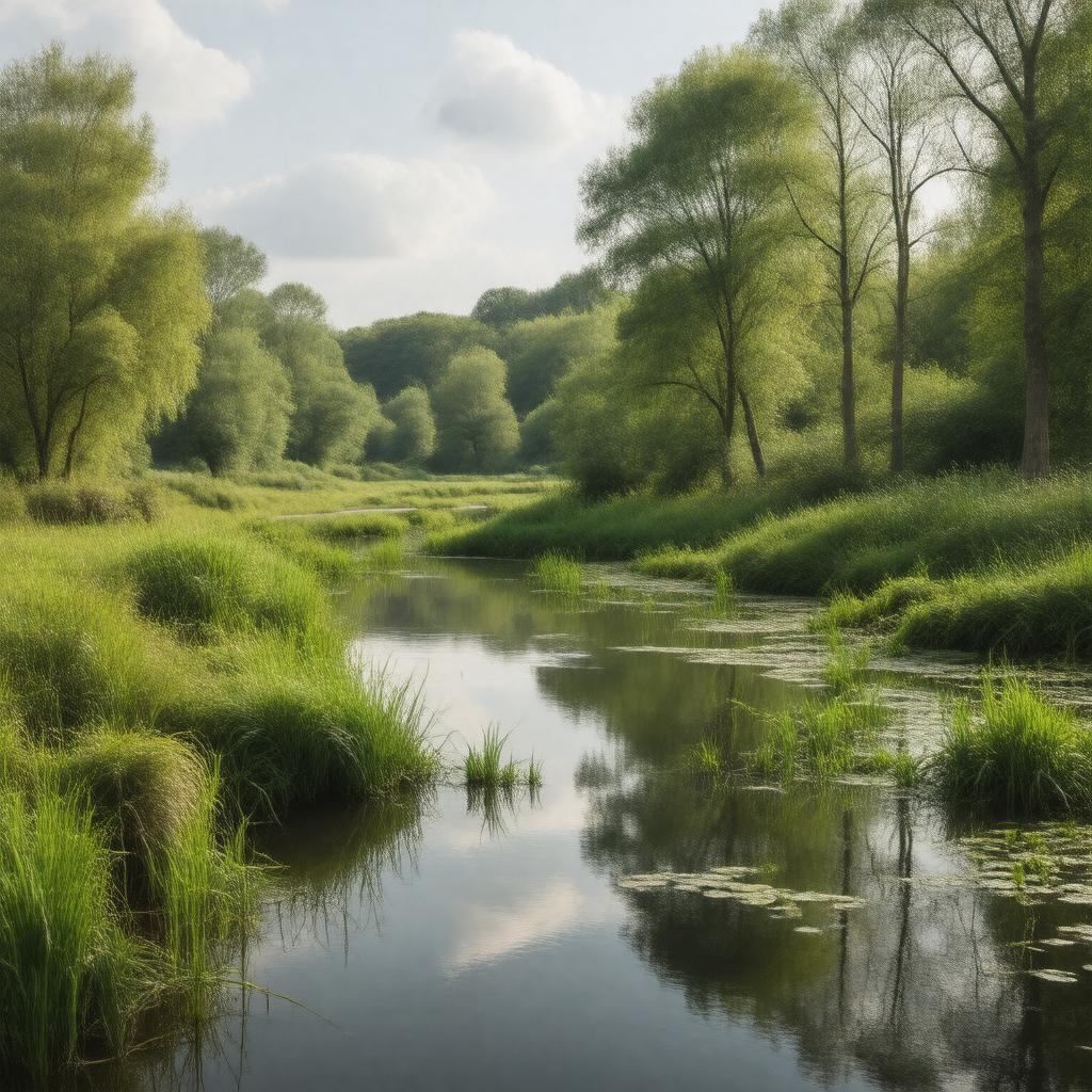 AI-created image of Wandle Meadow Nature Park
