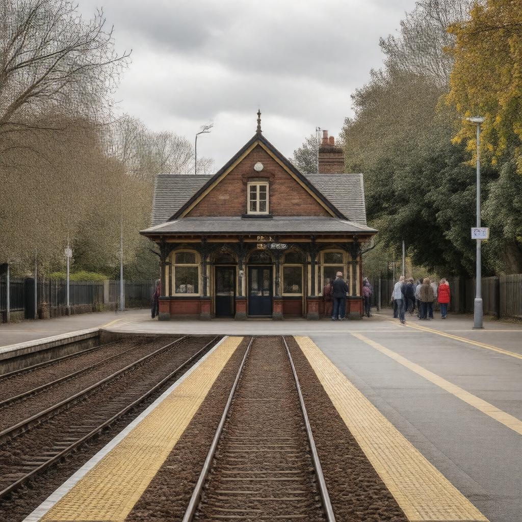 Click to view larger image AI-created image of Wandsworth Common railway station