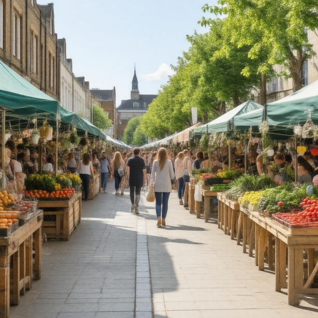 AI-created image of Wandsworth High Street Market