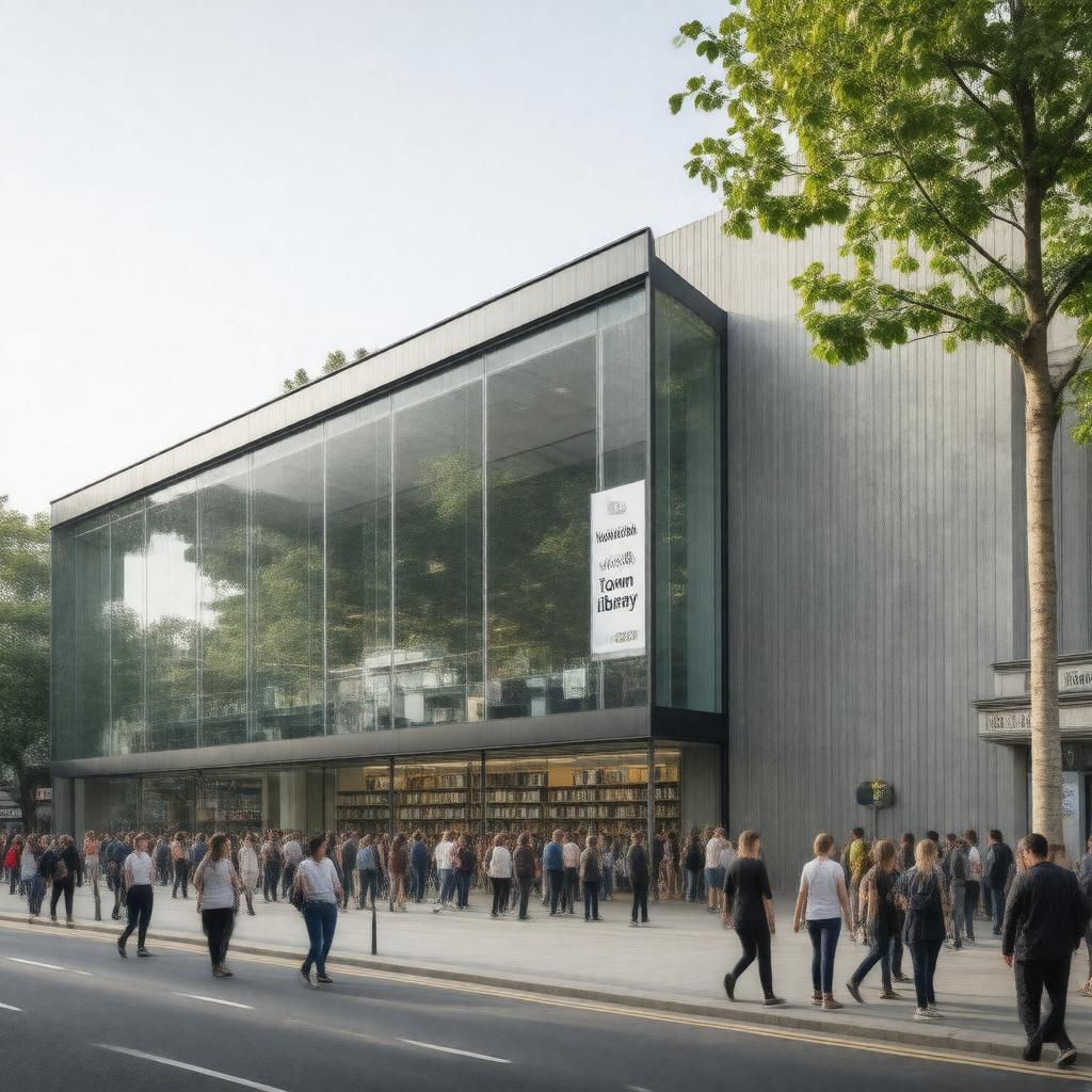 AI-created image of Wandsworth Town Library
