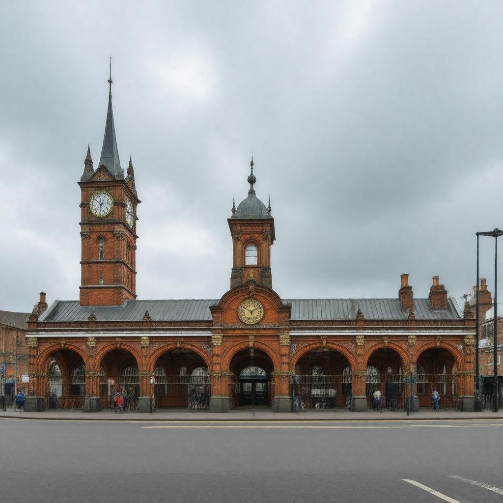 AI-created image of Wandsworth Town railway station