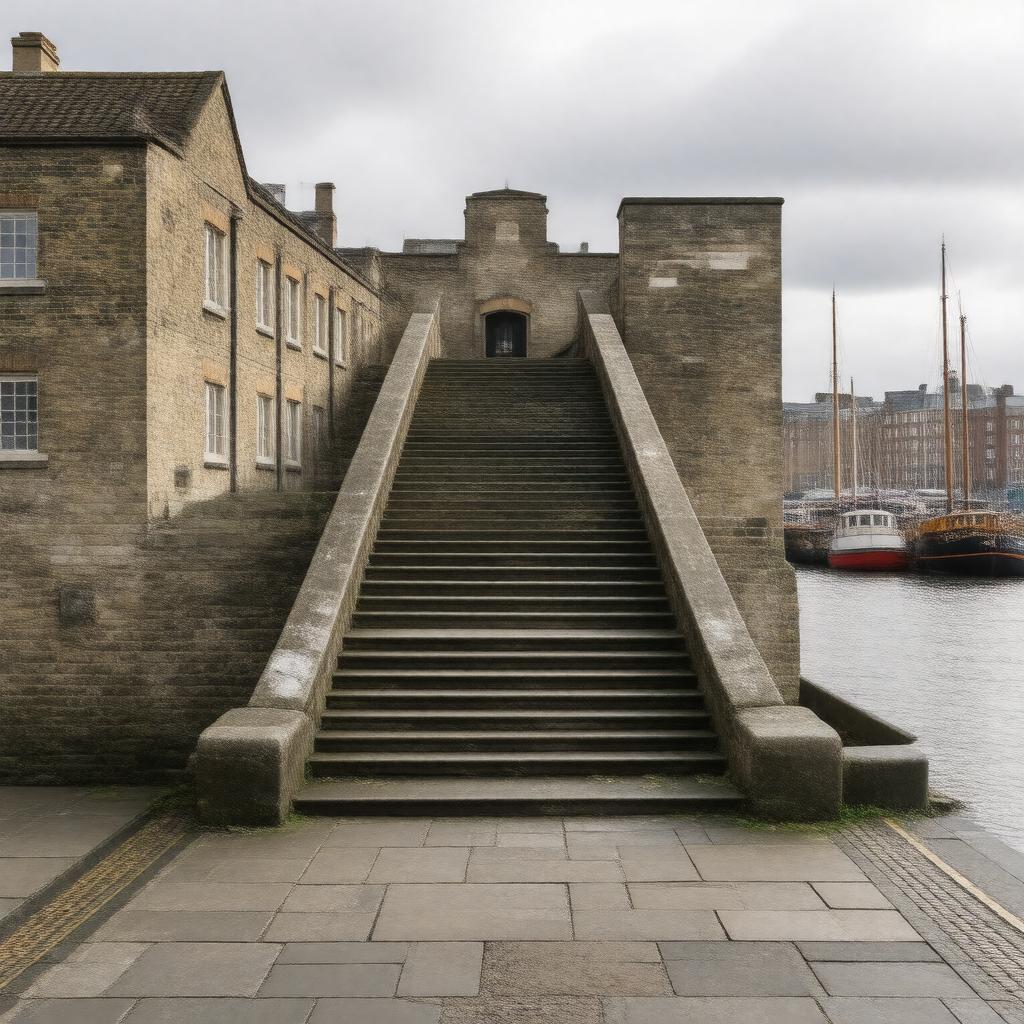 Click to view larger image AI-created image of Wapping New Stairs
