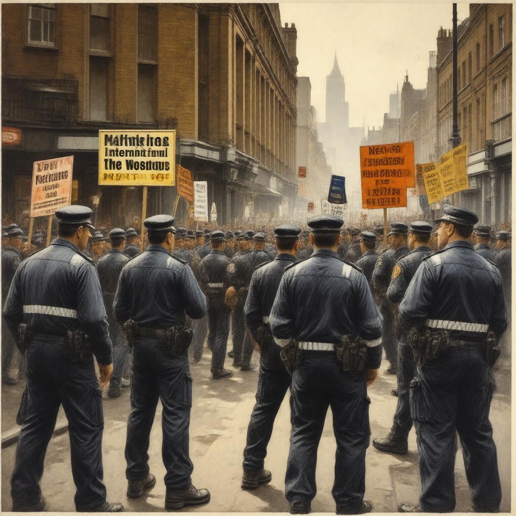 Click to view larger image AI-created image of Wapping dispute (1986-1987)