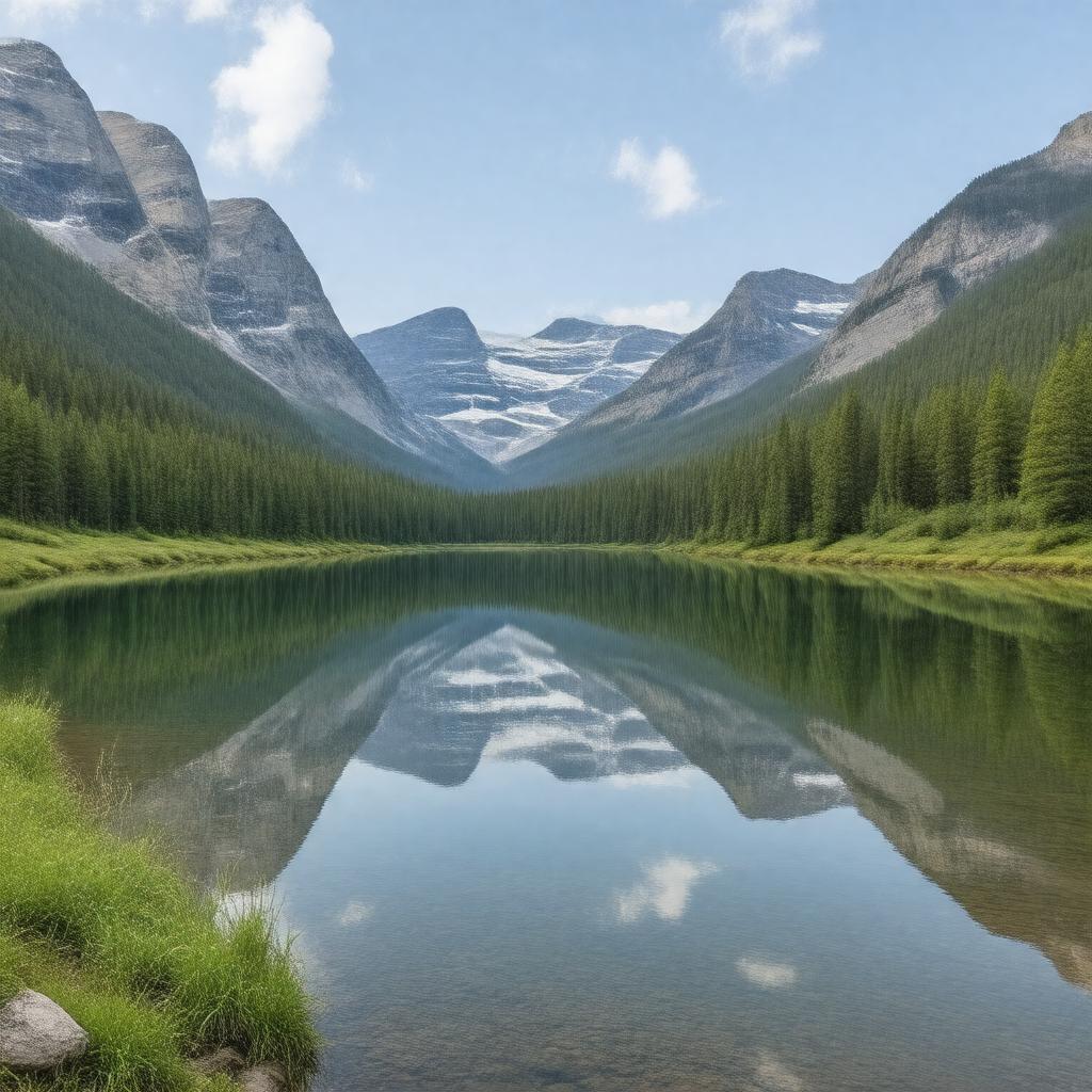 AI-created image of Waputik Lake