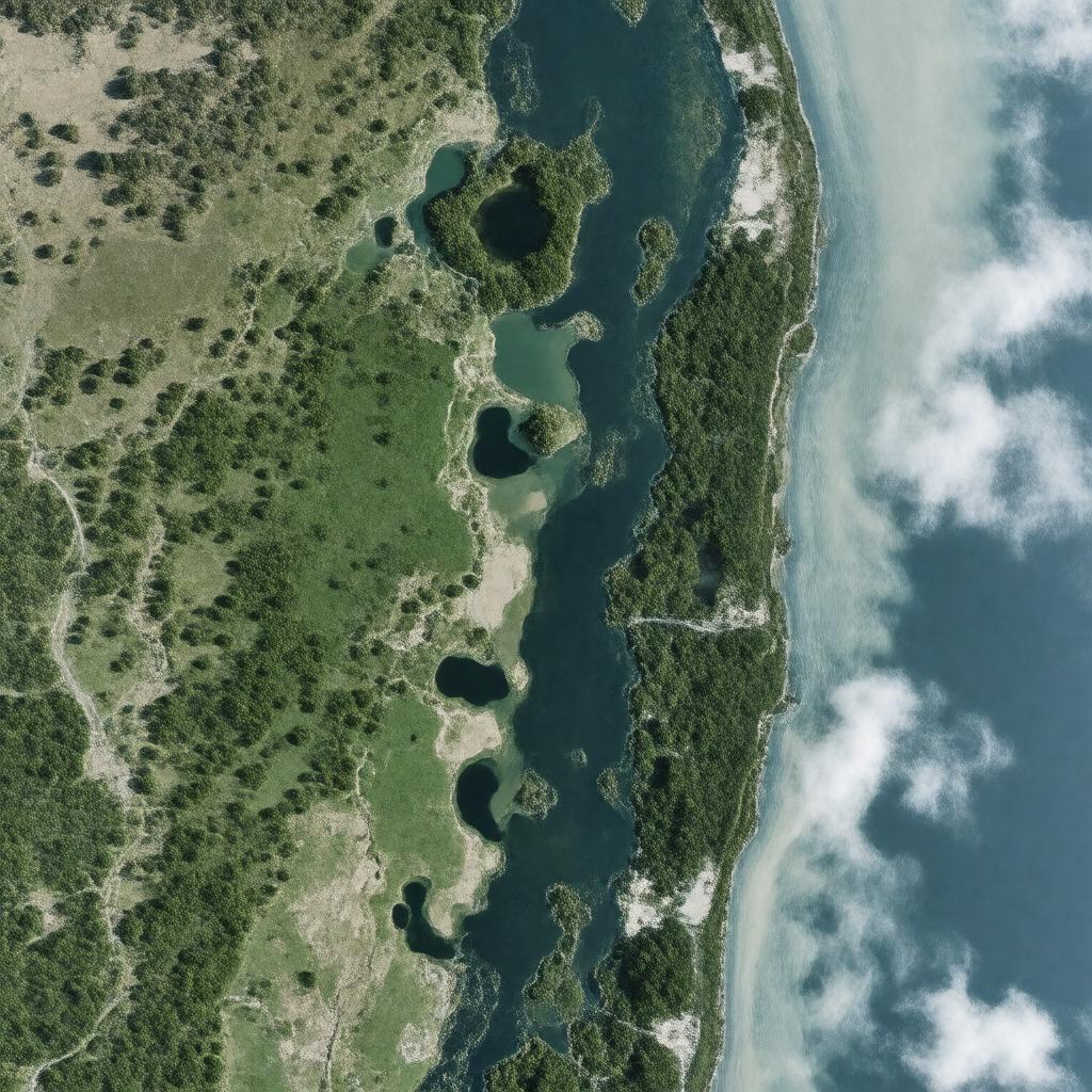 Click to view larger image AI-created image of Waquoit Bay National Estuarine Research Reserve