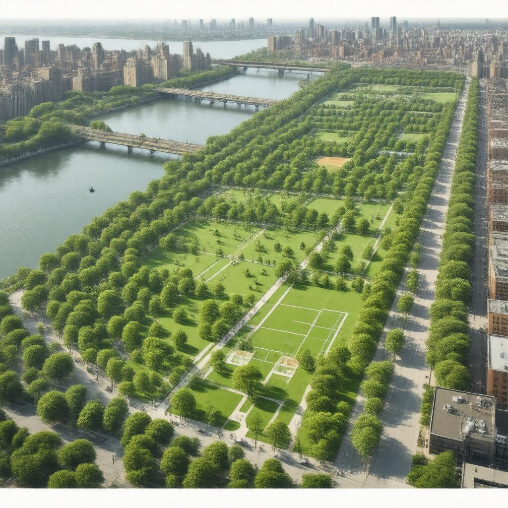 Click to view larger image AI-created image of Wards Island Park