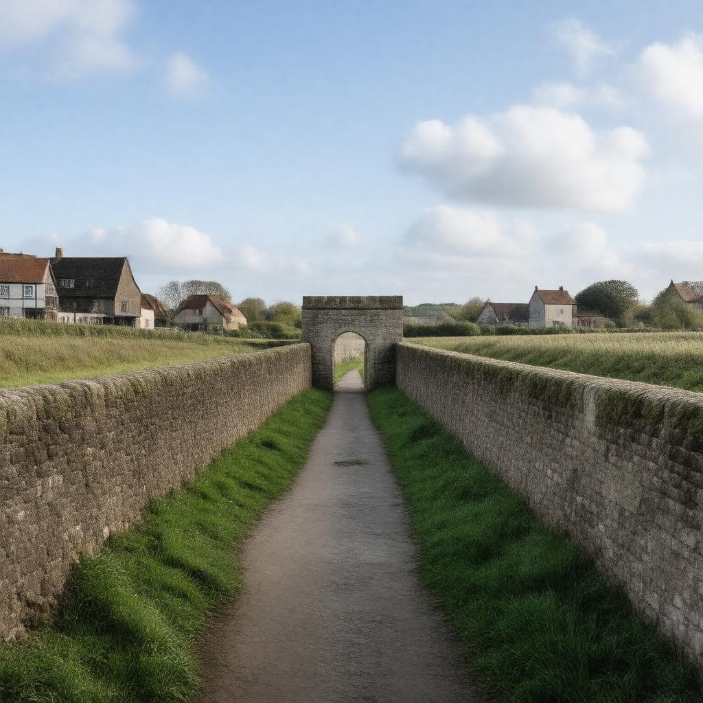 Click to view larger image AI-created image of Wareham Town Walls