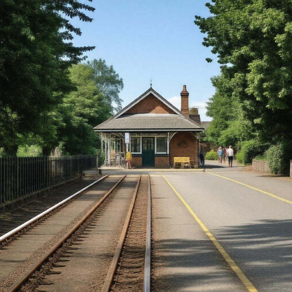 AI-created image of Wareham railway station
