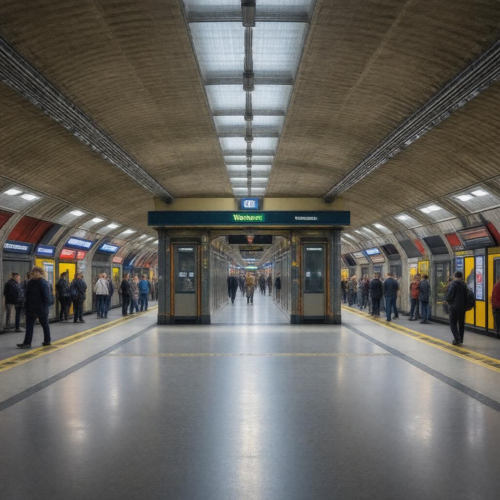AI-created image of Warren Street tube station