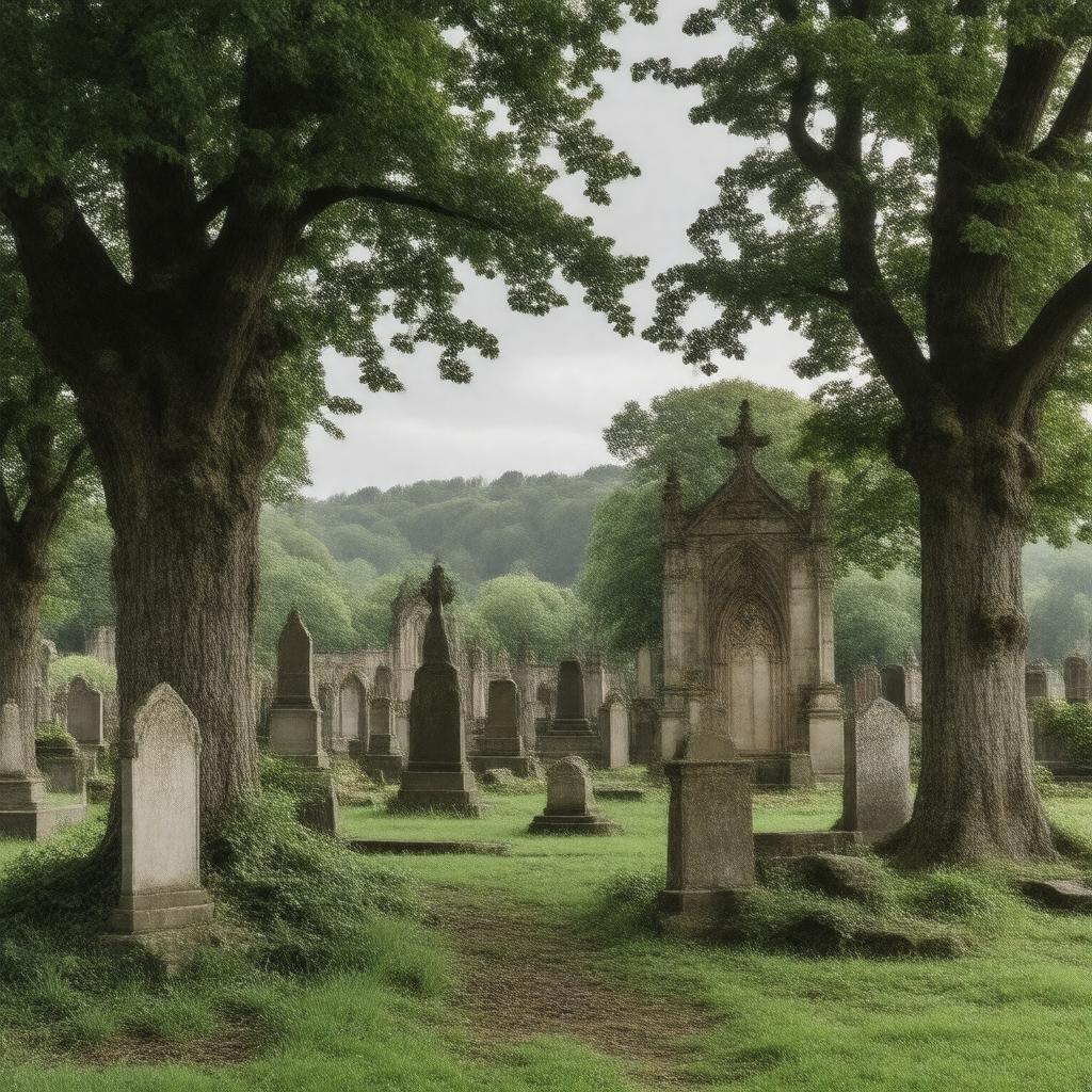 AI-created image of Warriston Cemetery, Edinburgh