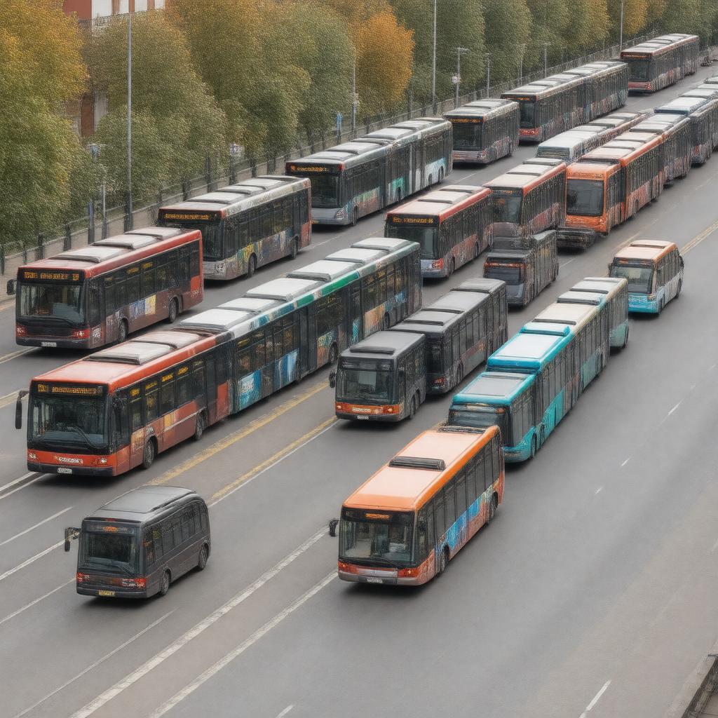 AI-created image of Warsaw Buses