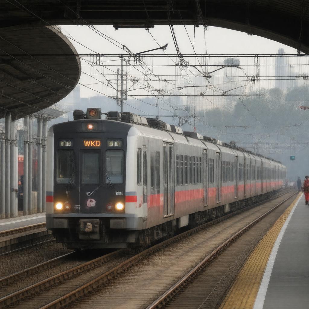 AI-created image of Warsaw Commuter Railway