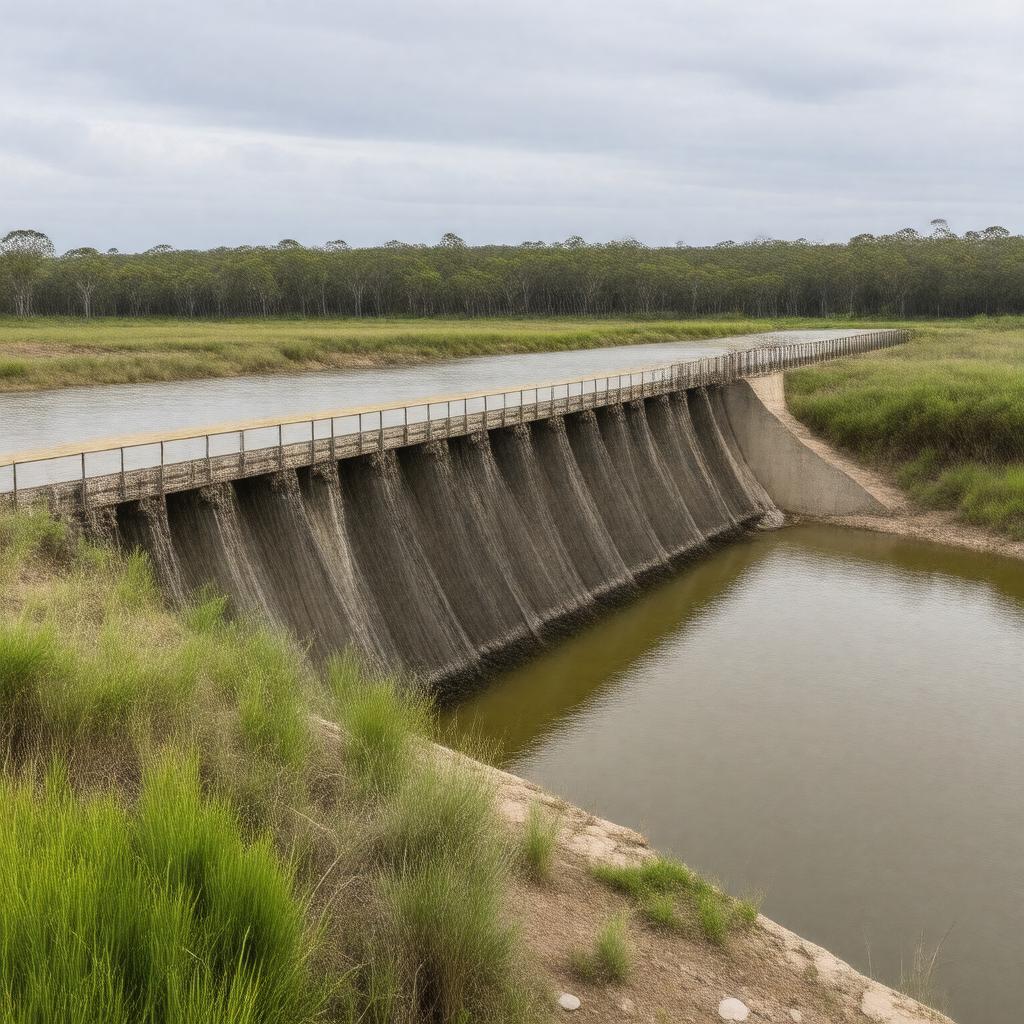 AI-created image of Warwick Dam
