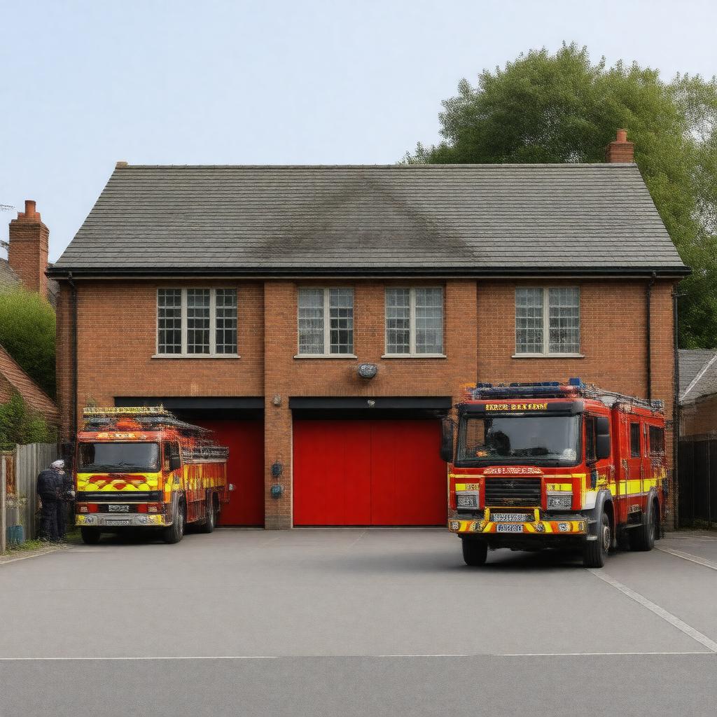 AI-created image of Warwick Fire Station