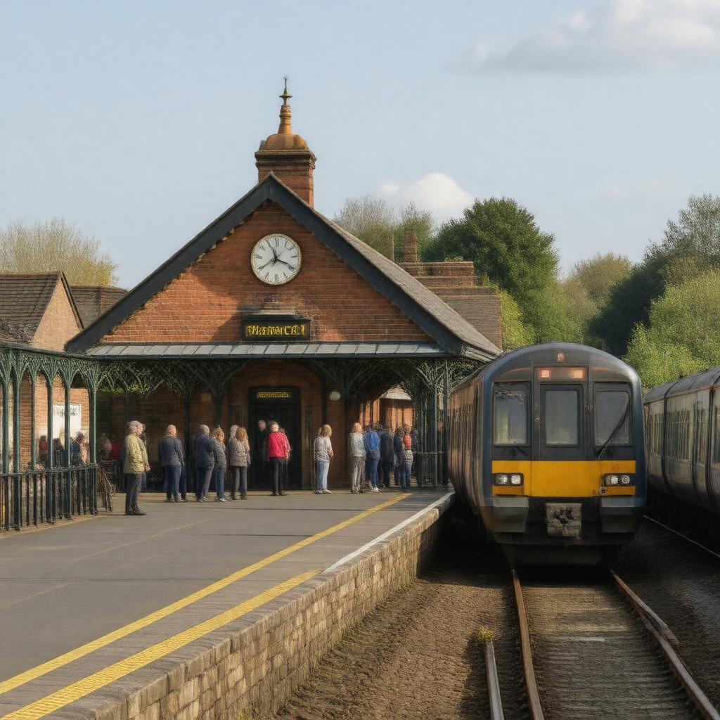 AI-created image of Warwick railway station