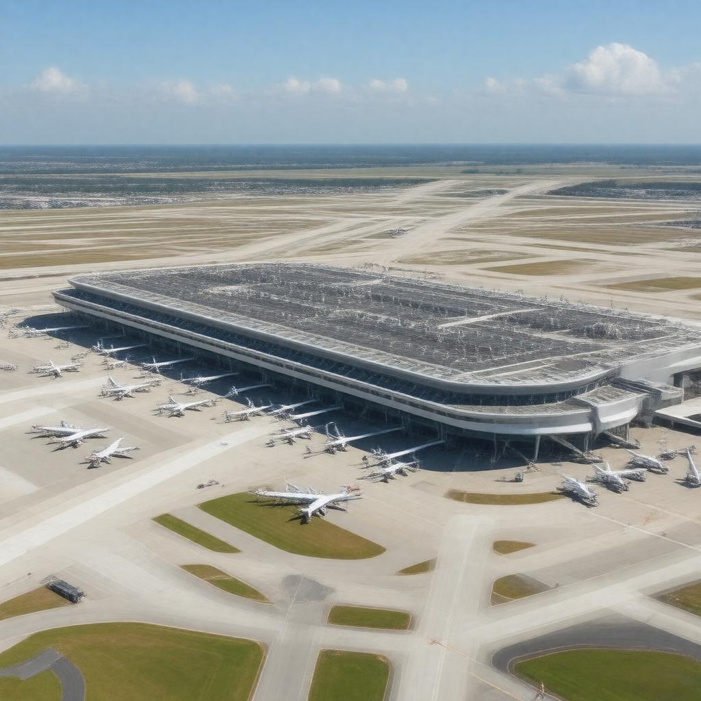 Click to view larger image AI-created image of Washington Dulles International Airport