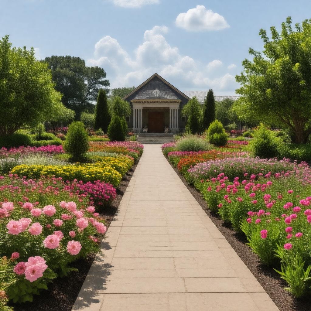 AI-created image of Washington Park Botanical Garden