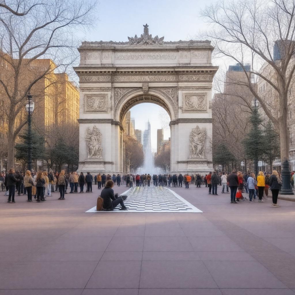 AI-created image of Washington Square