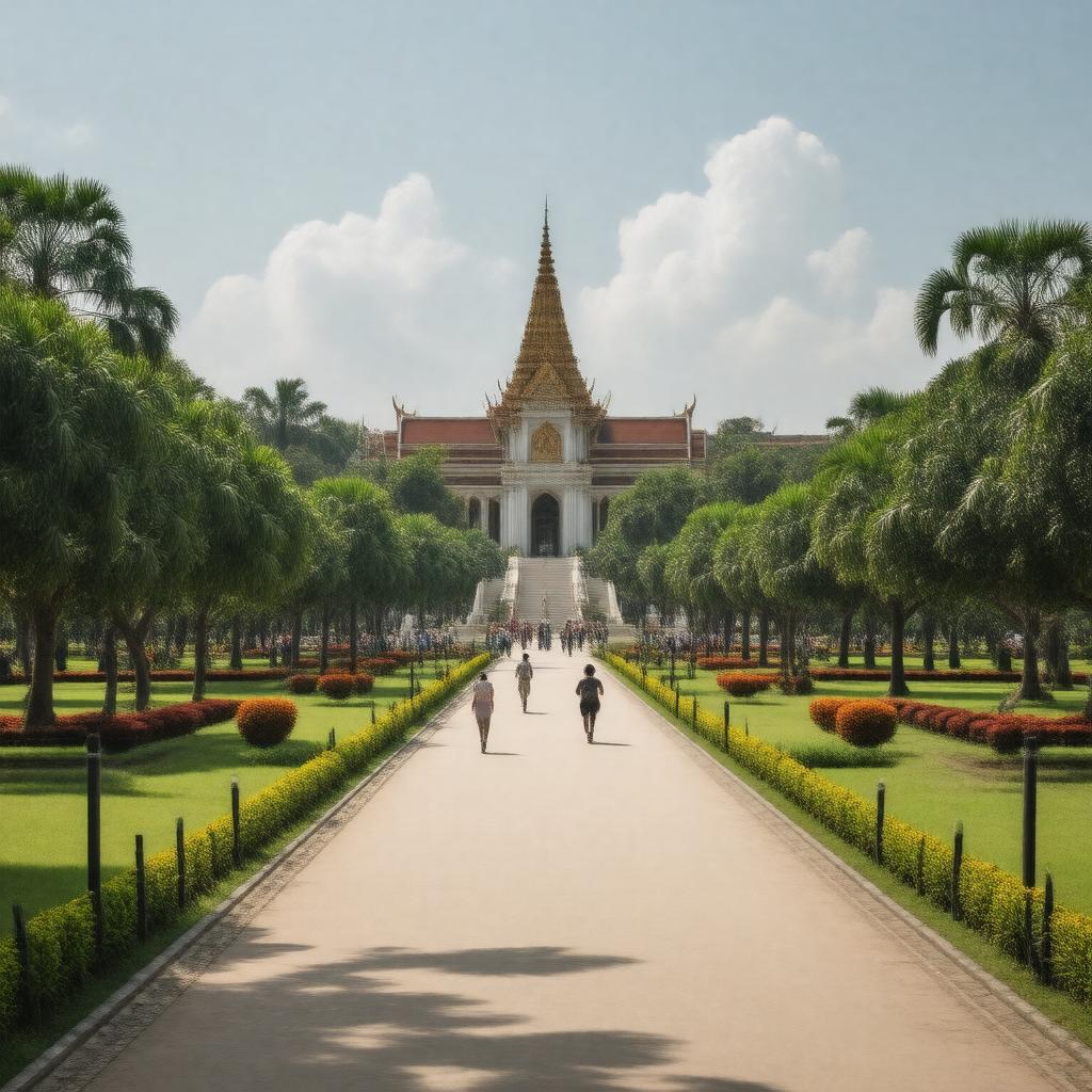 Click to view larger image AI-created image of Wat Botum Park