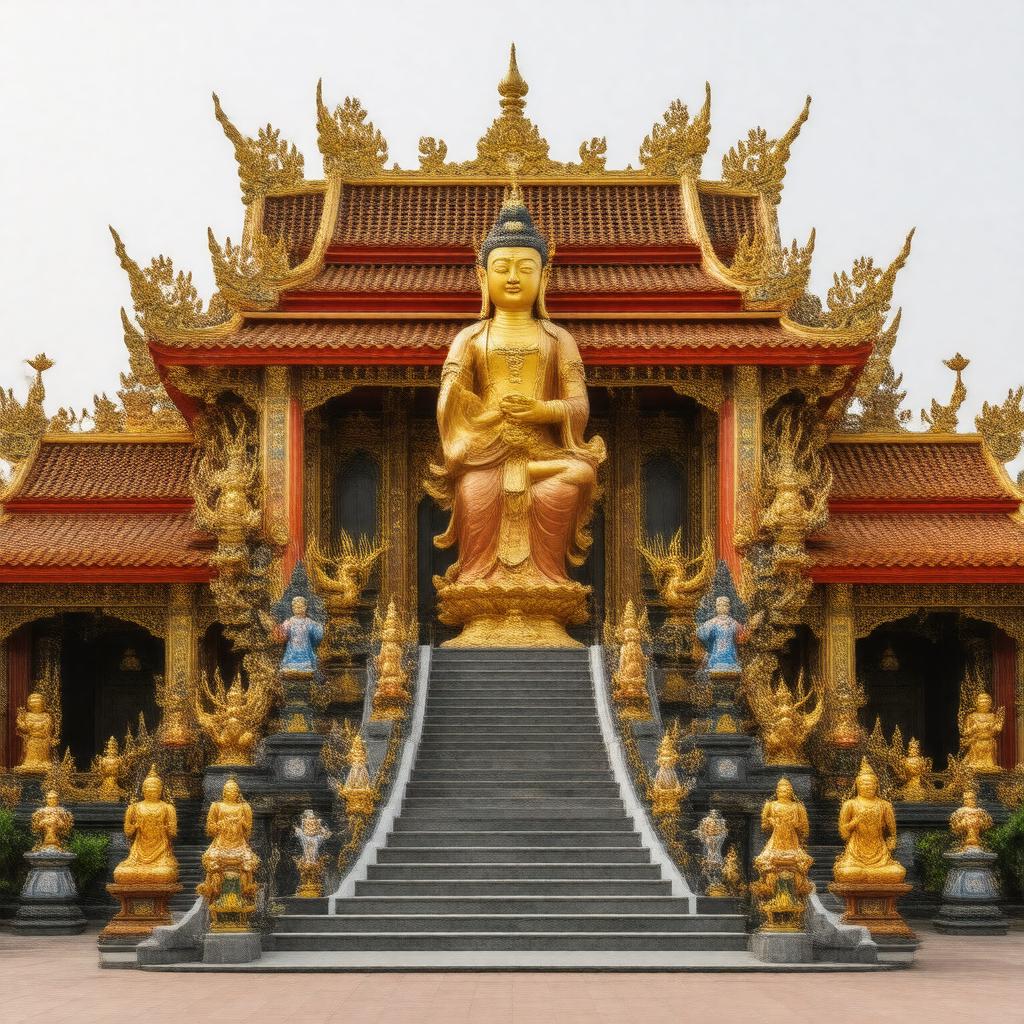 AI-created image of Wat Mangkon Kamalawat