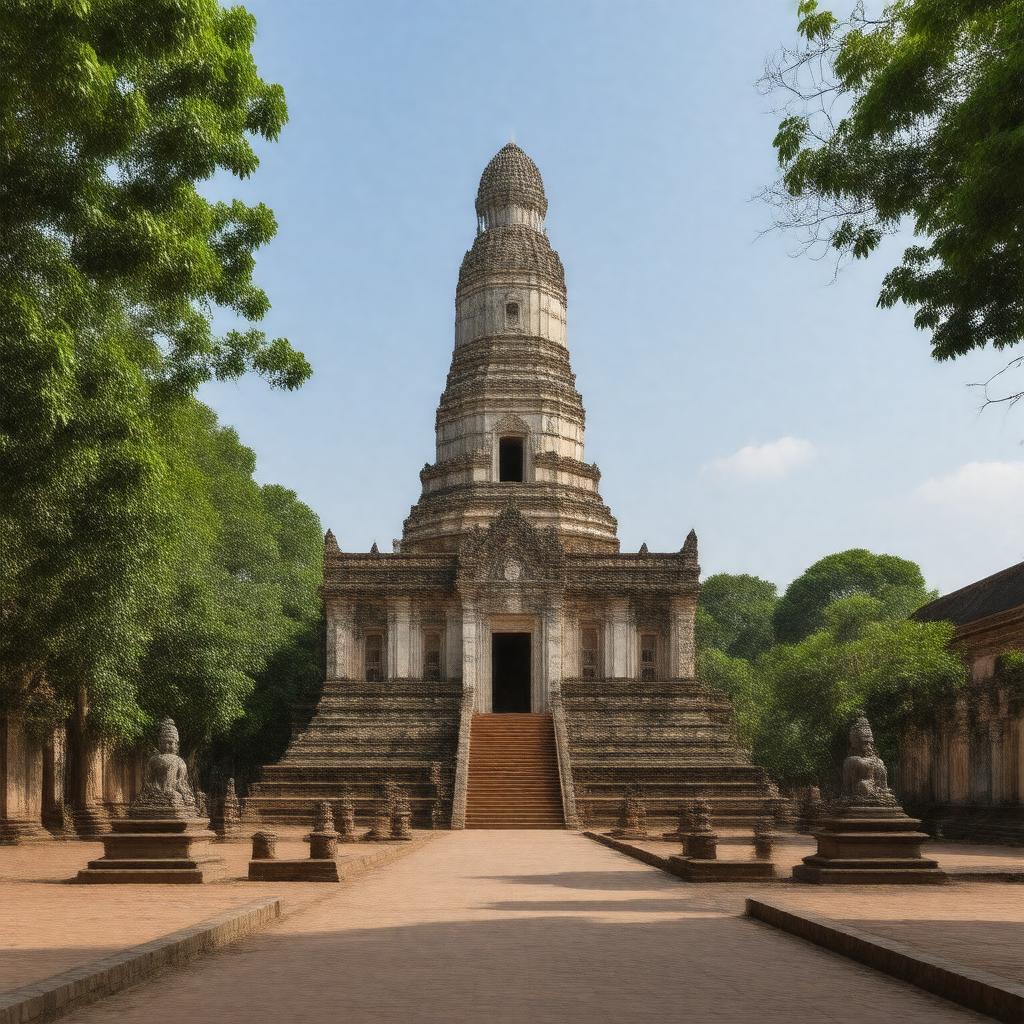 Click to view larger image AI-created image of Wat Phnom