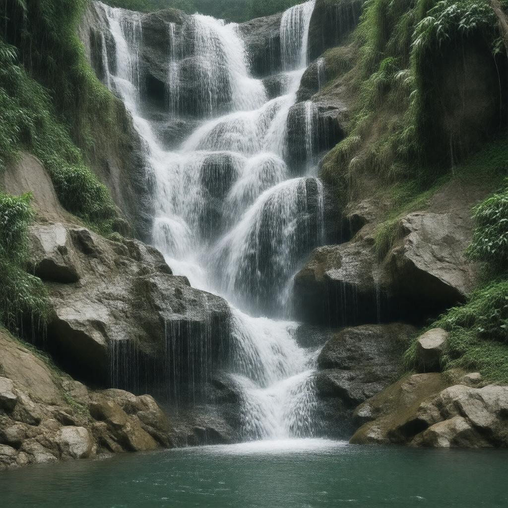 AI-created image of Waterfall (2018)