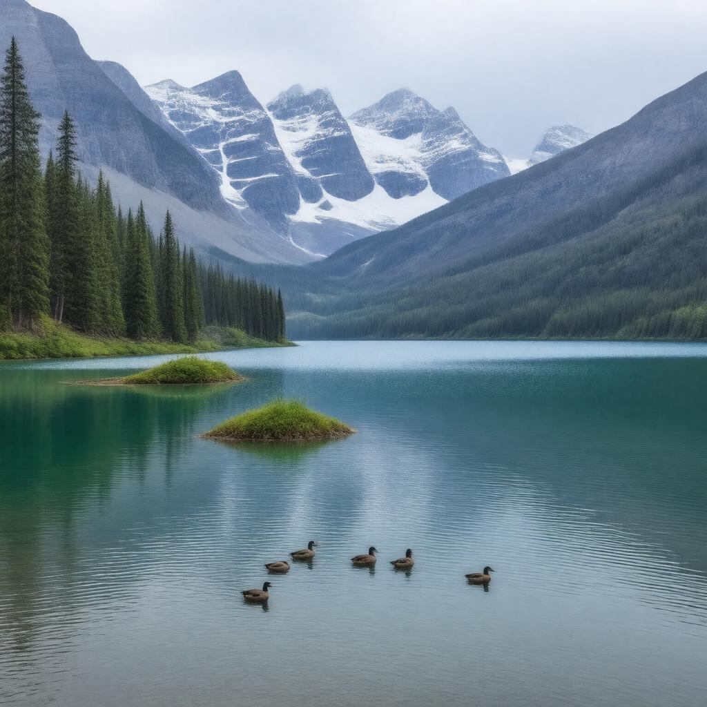 AI-created image of Waterfowl Lakes