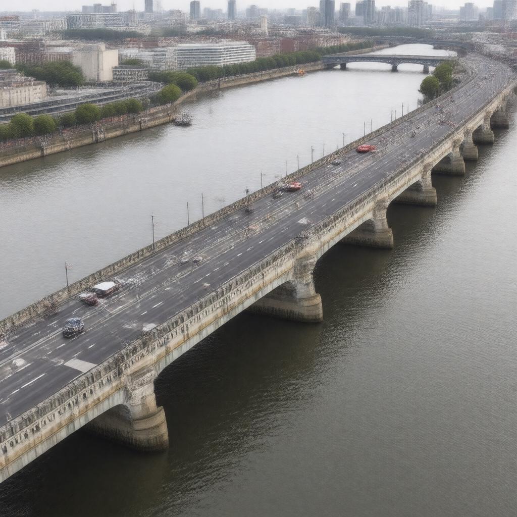 Click to view larger image AI-created image of Waterloo Bridge