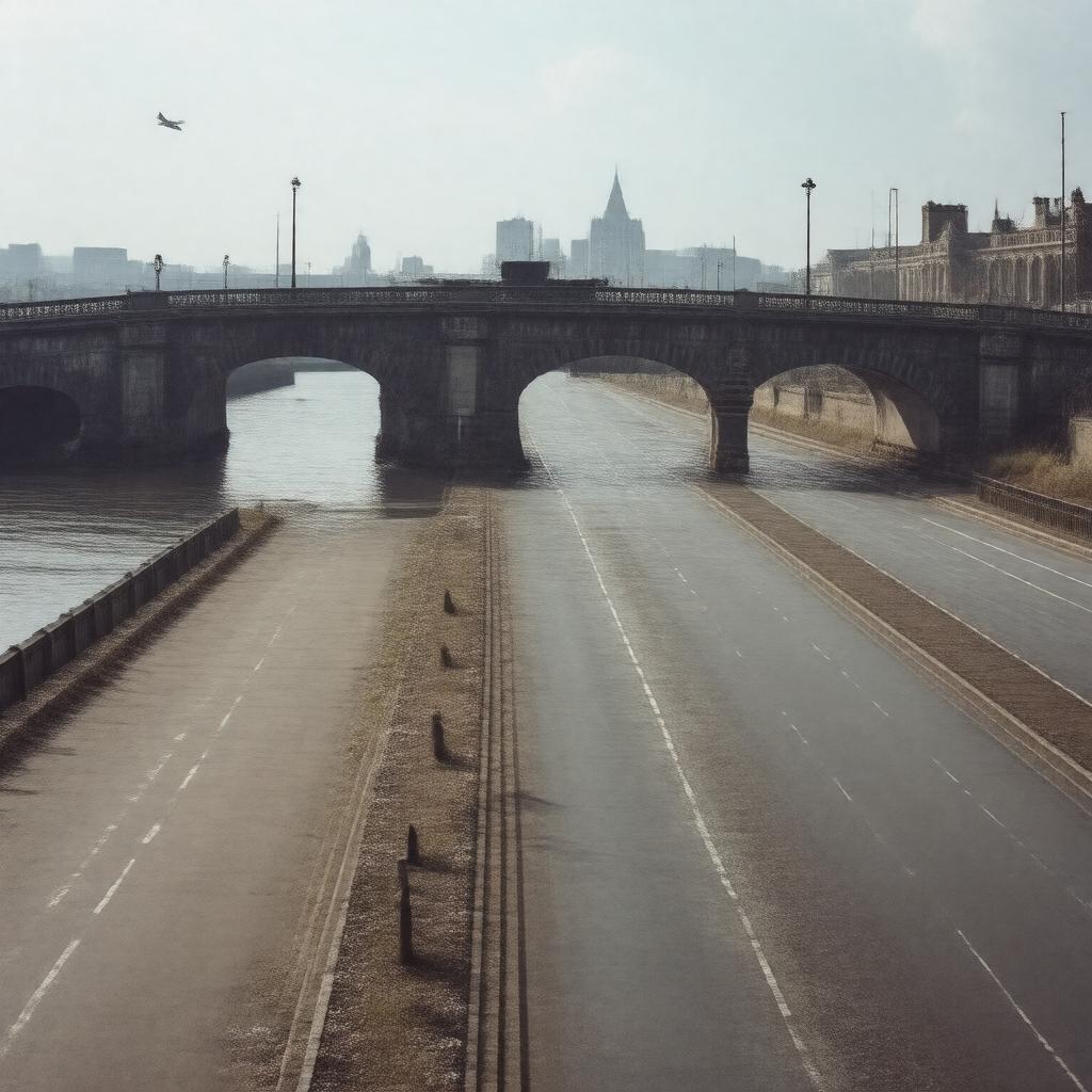 AI-created image of Waterloo Bridge Wing