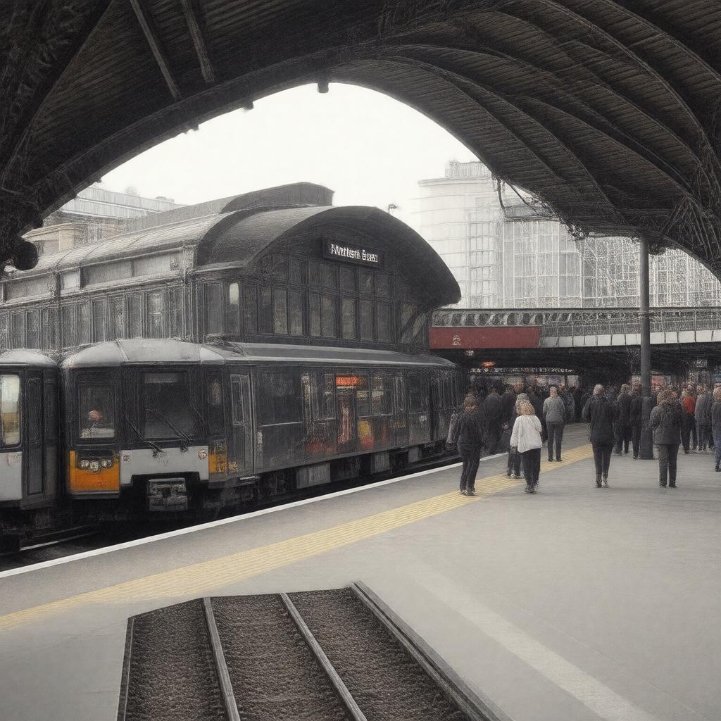 AI-created image of Waterloo East Station