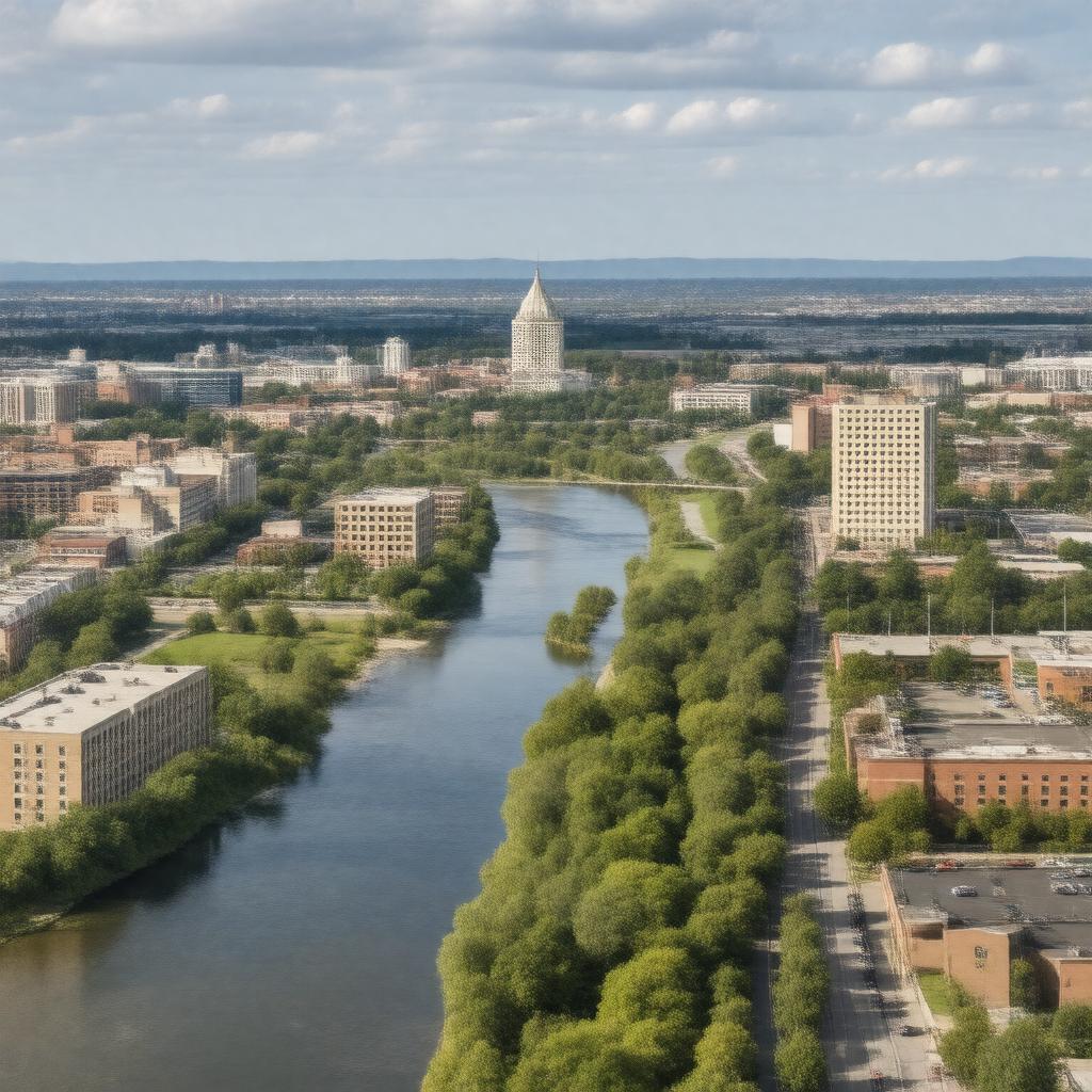 AI-created image of Waterloo, Iowa, United States