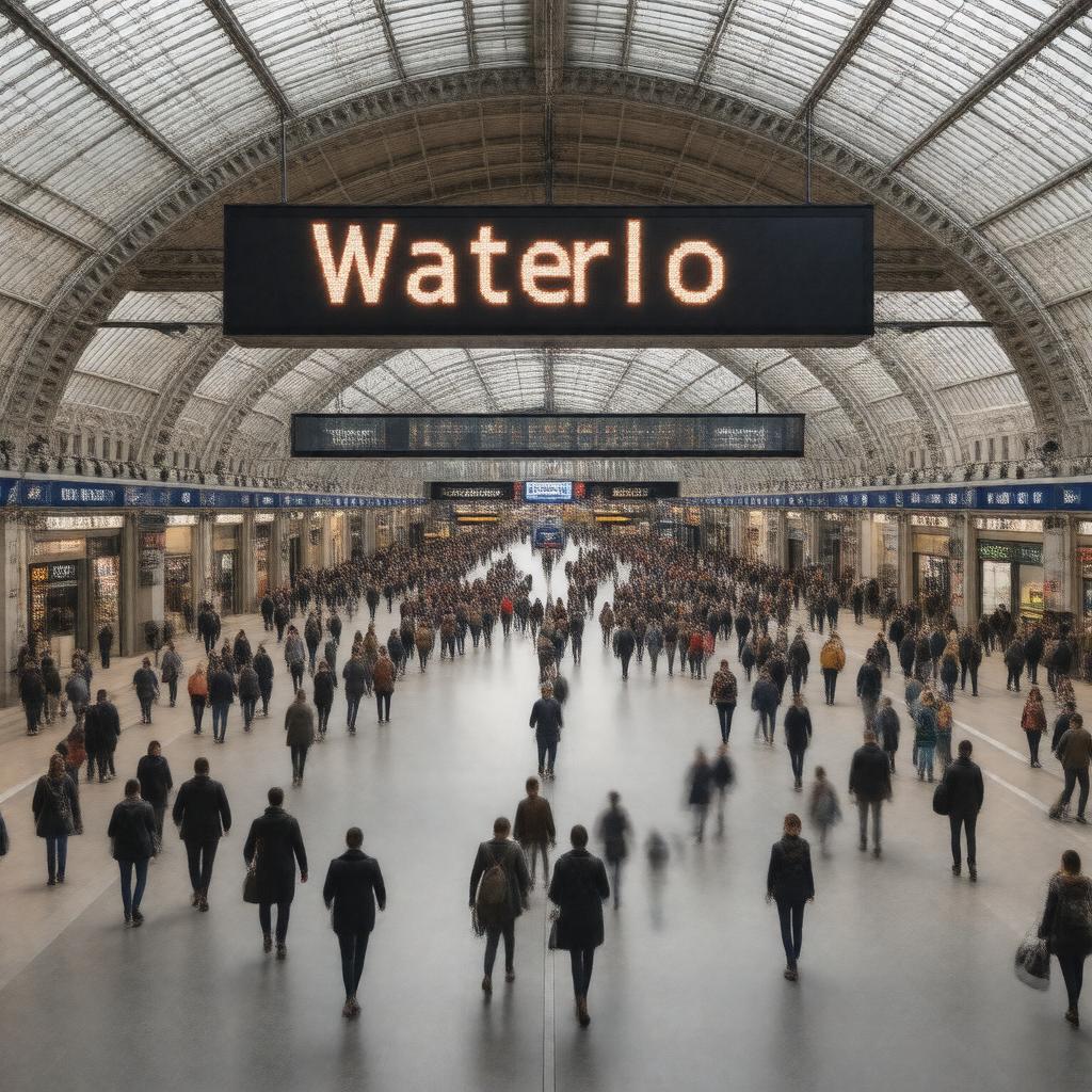 AI-created image of Waterloo Underground Station