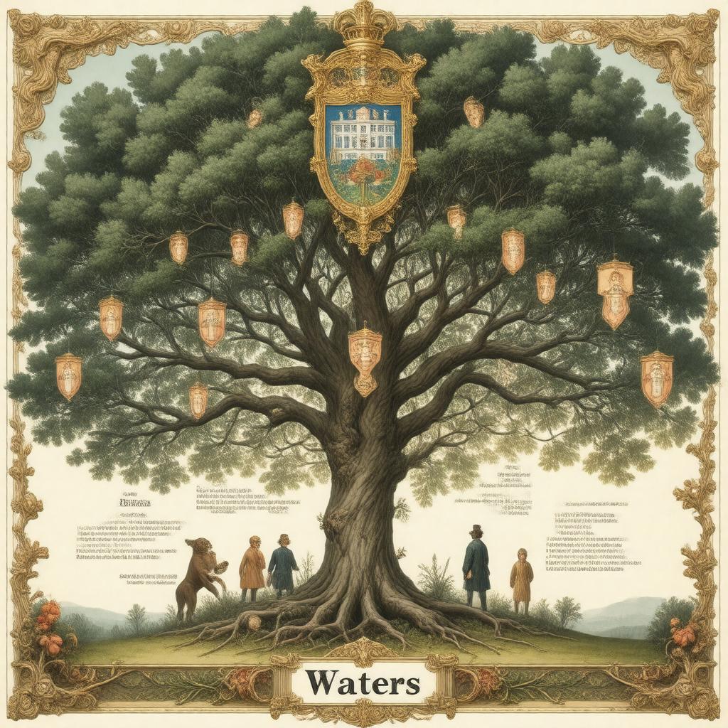 Click to view larger image AI-created image of Waters family