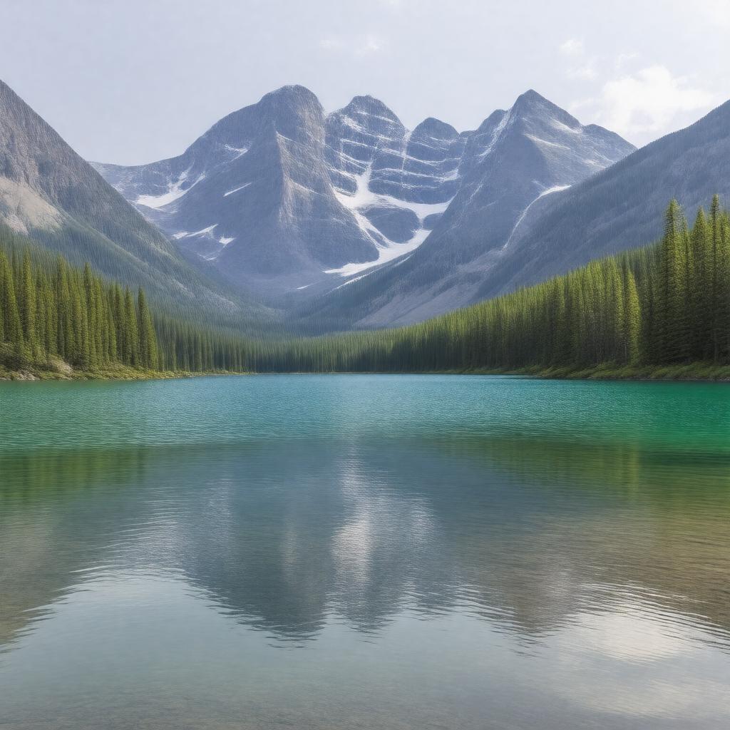 AI-created image of Waterton Glacier International Peace Park