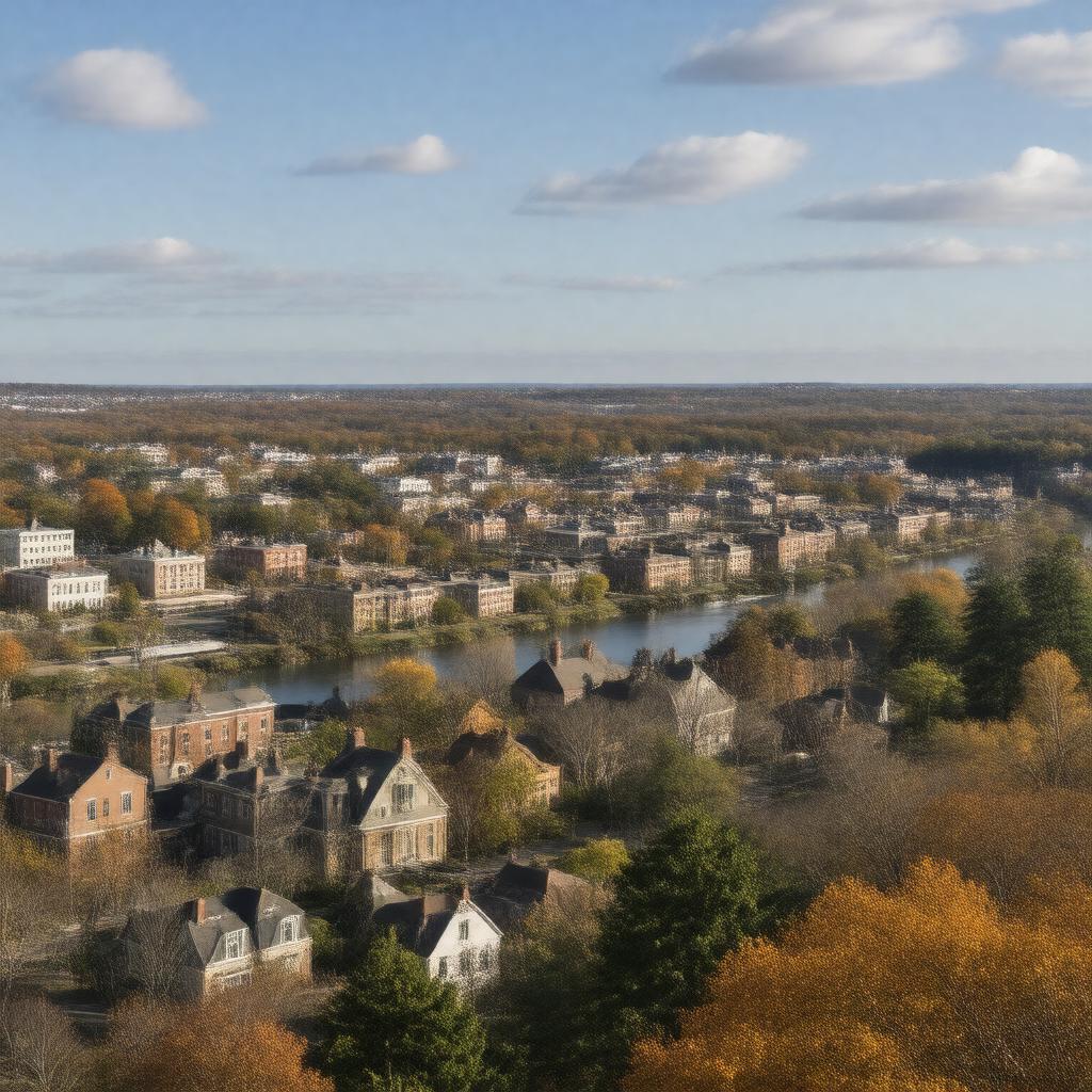 AI-created image of Watertown, Massachusetts