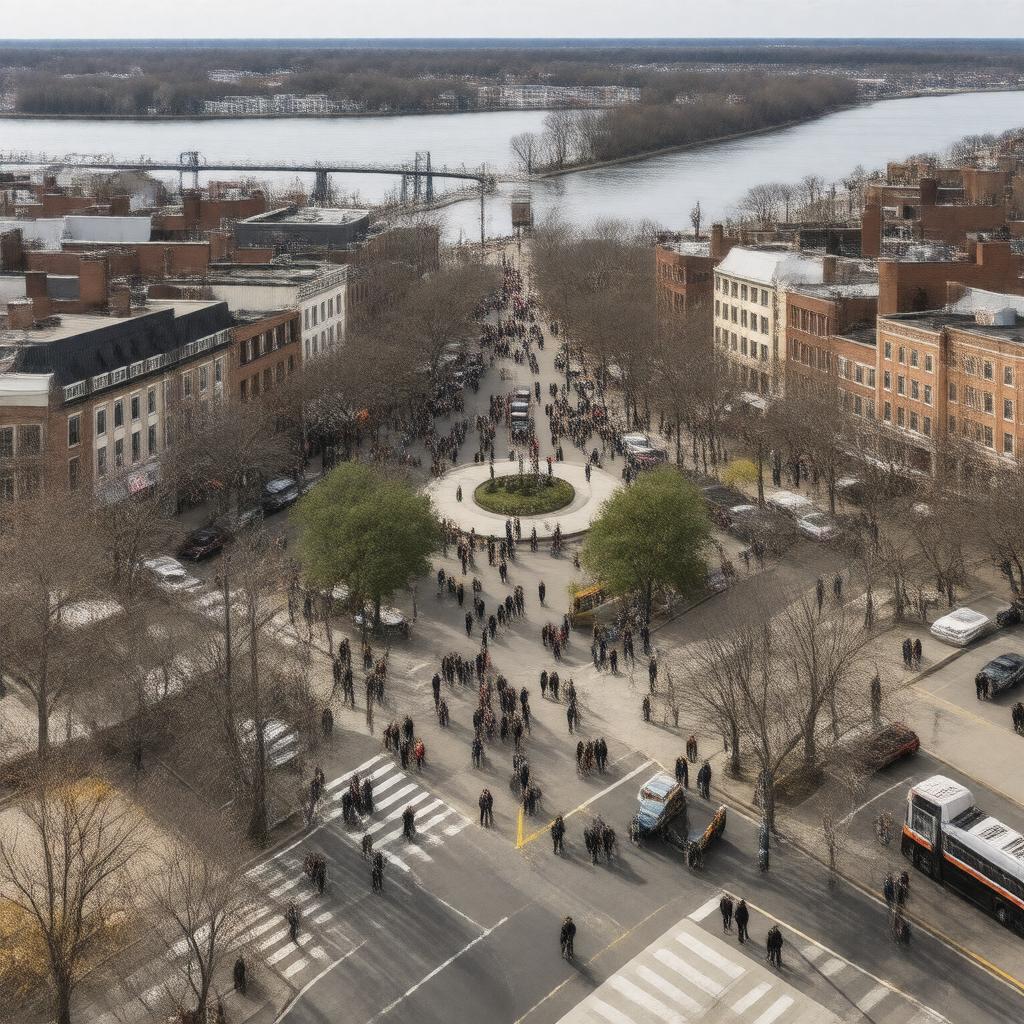 AI-created image of Watertown Square