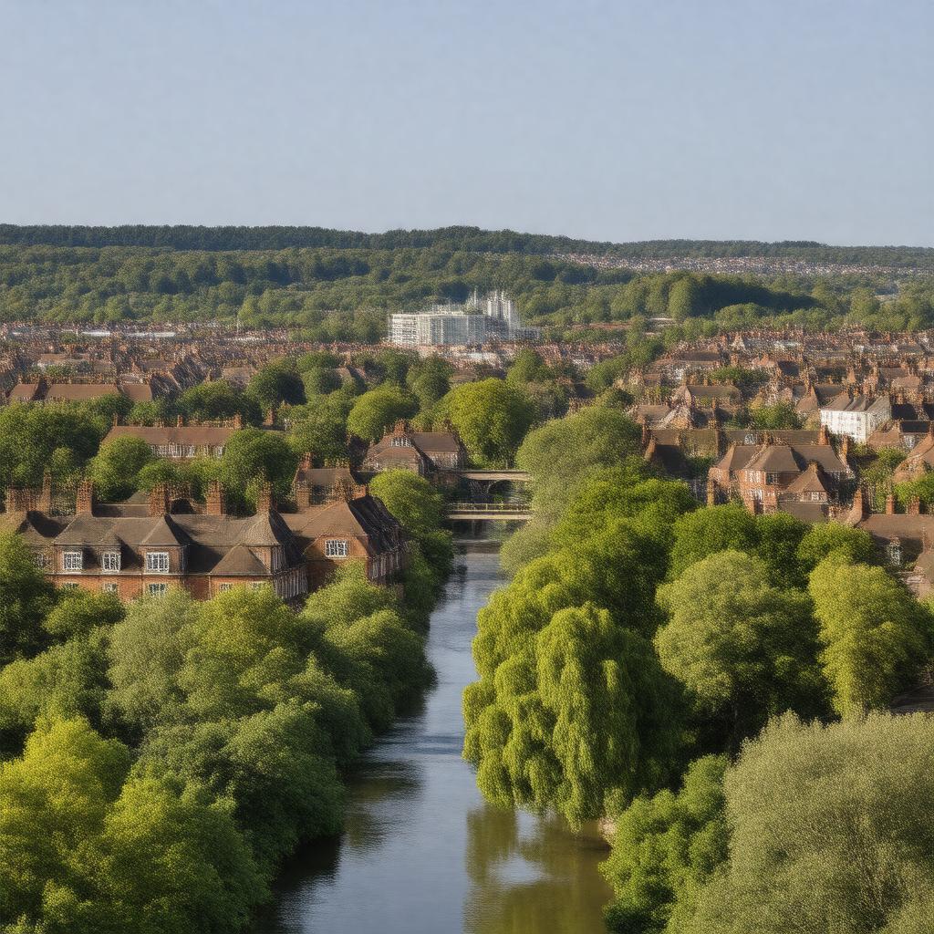 AI-created image of Watford, Hertfordshire, England