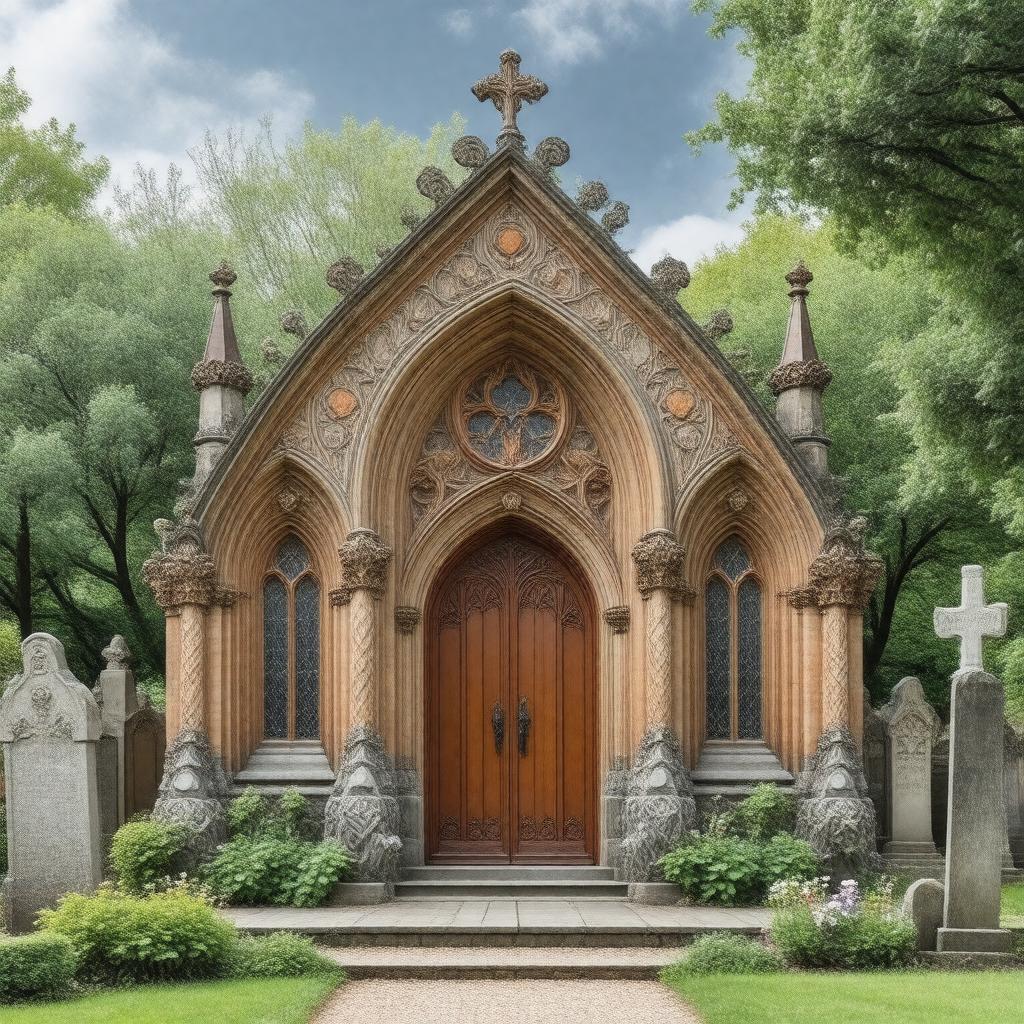 Click to view larger image AI-created image of Watts Cemetery Chapel
