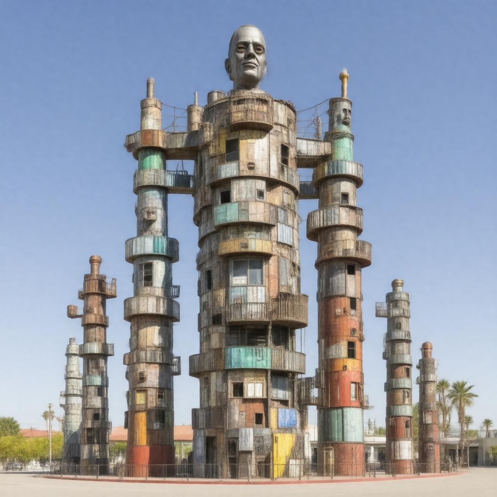 Click to view larger image AI-created image of Watts Towers