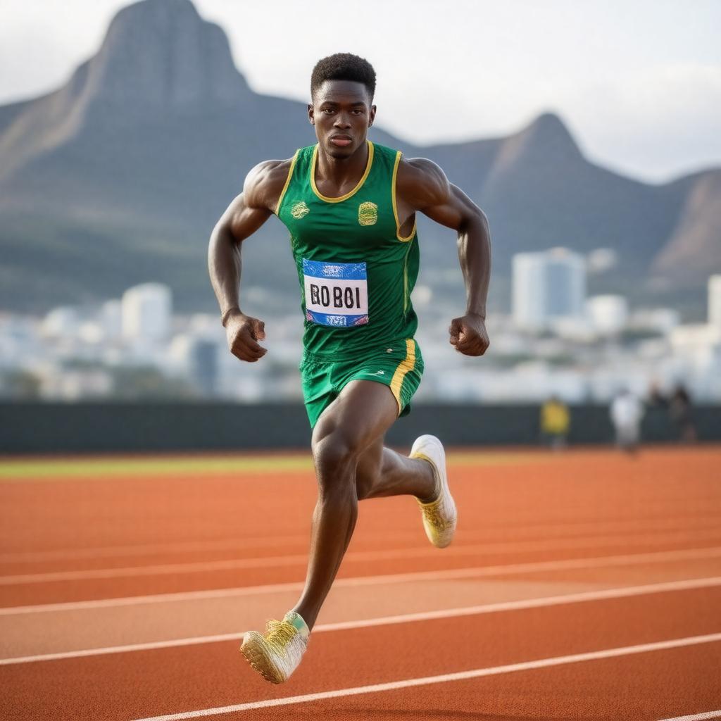 AI-created image of Wayde van Niekerk