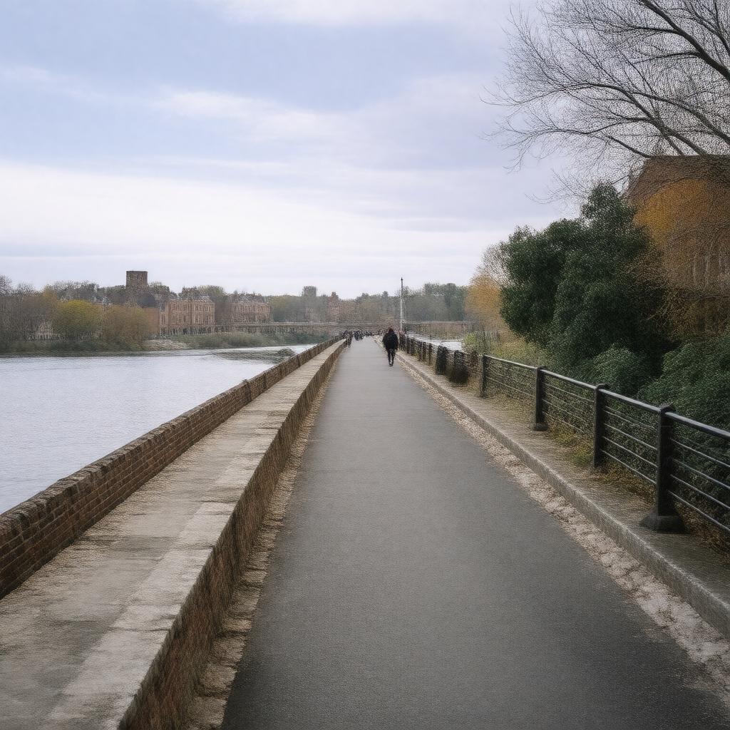 AI-created image of Weeks Footbridge