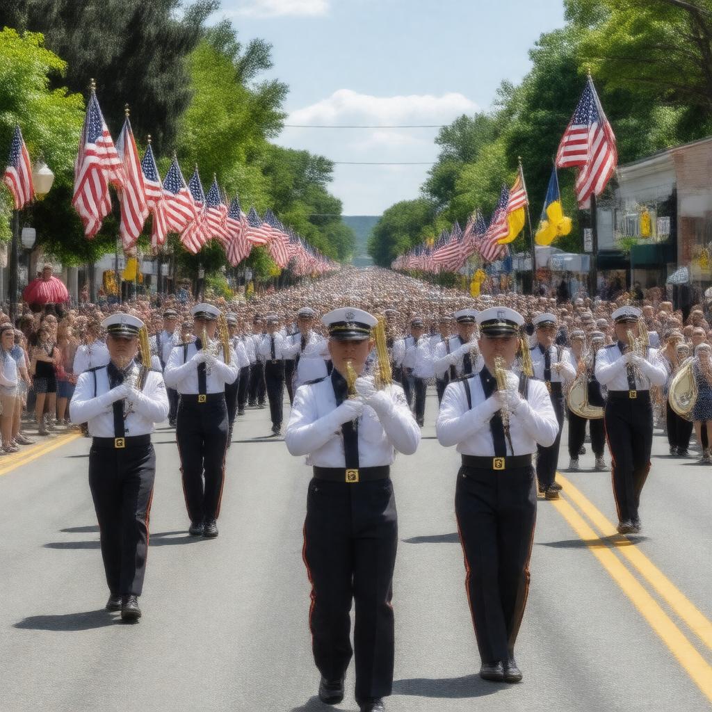 Click to view larger image AI-created image of Wellesley Veterans Parade