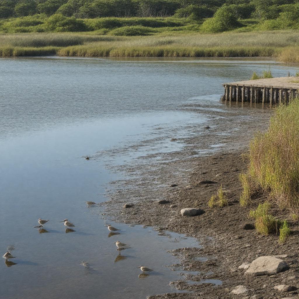 Click to view larger image AI-created image of Wellfleet Harbor