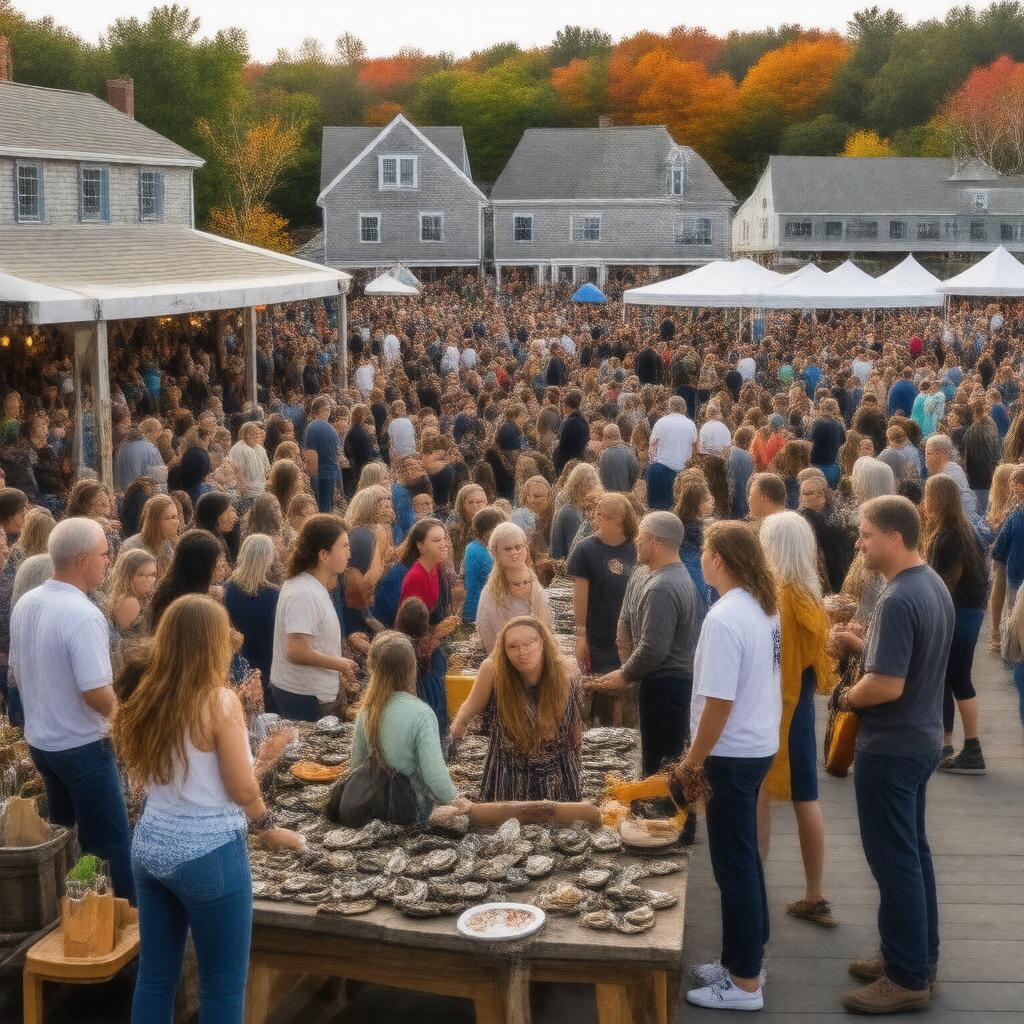 Click to view larger image AI-created image of Wellfleet OysterFest
