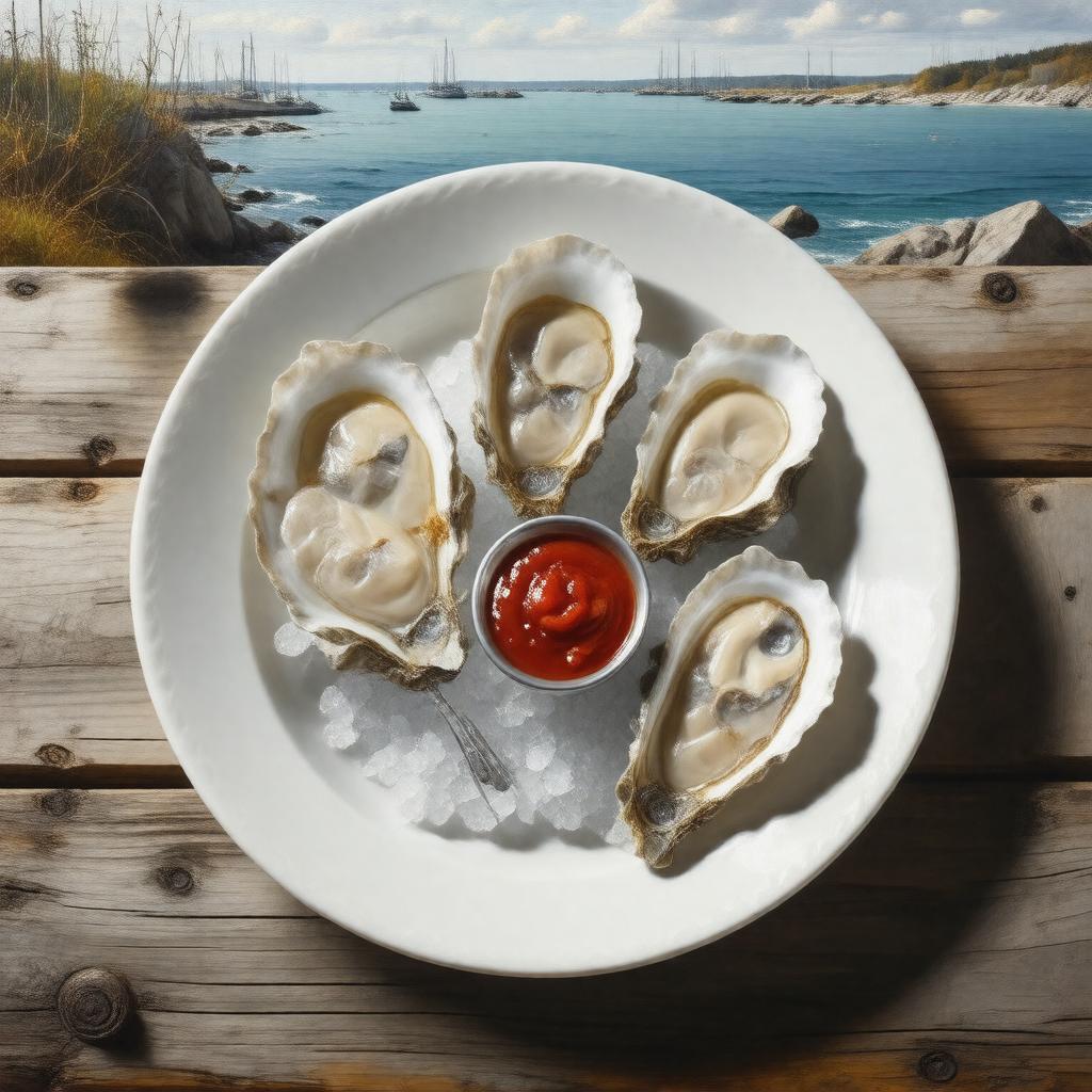 AI-created image of Wellfleet oysters