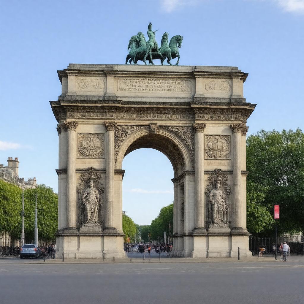 Click to view larger image AI-created image of Wellington Arch