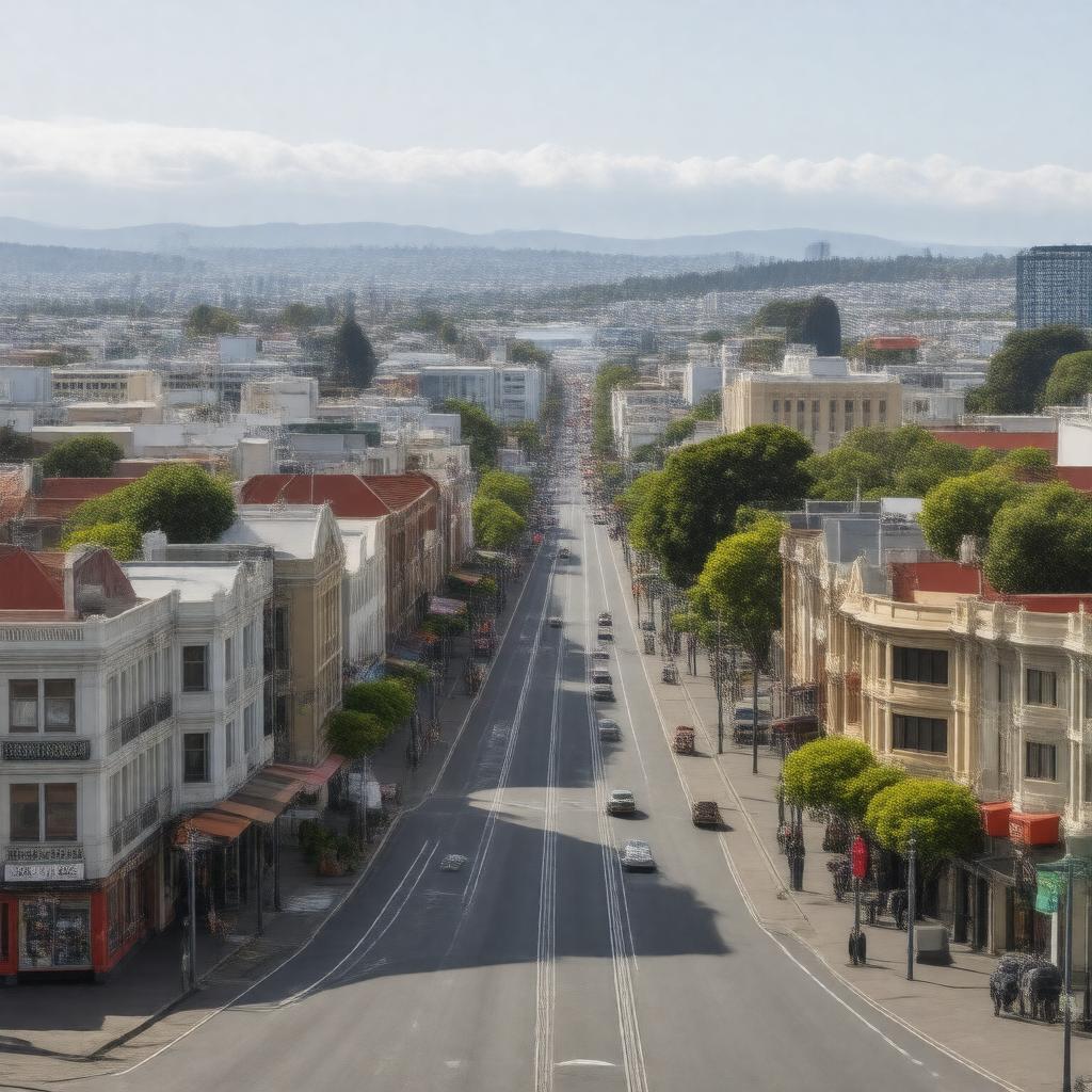 AI-created image of Wellington CBD