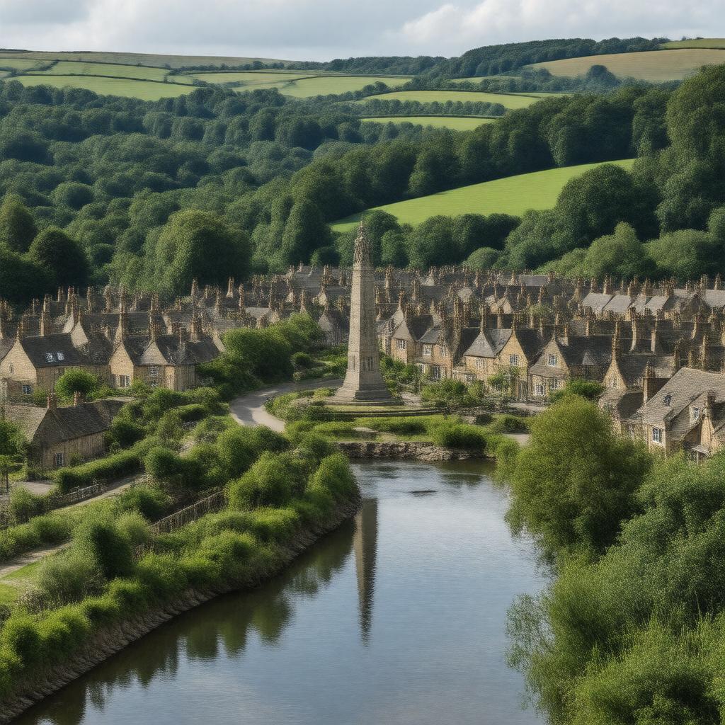 AI-created image of Wellington, Somerset, England