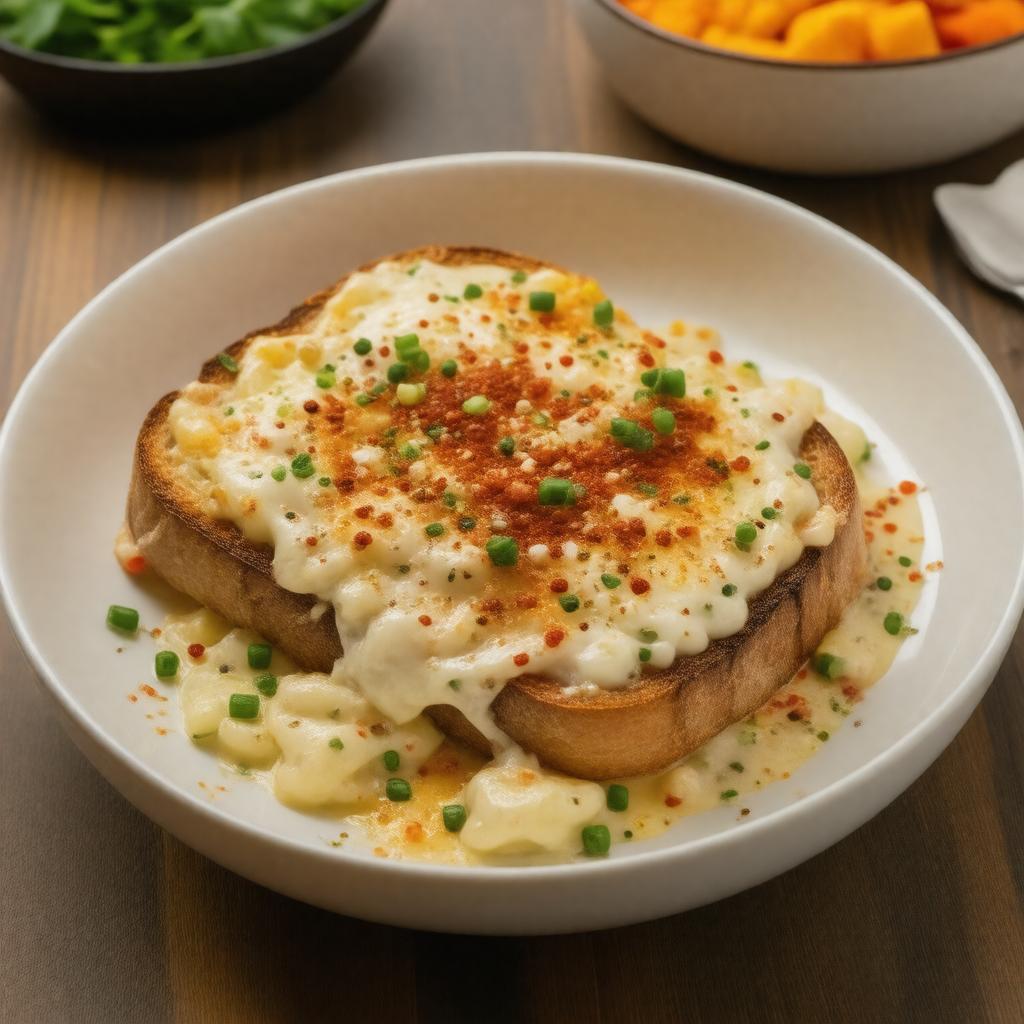 Click to view larger image AI-created image of Welsh rarebit