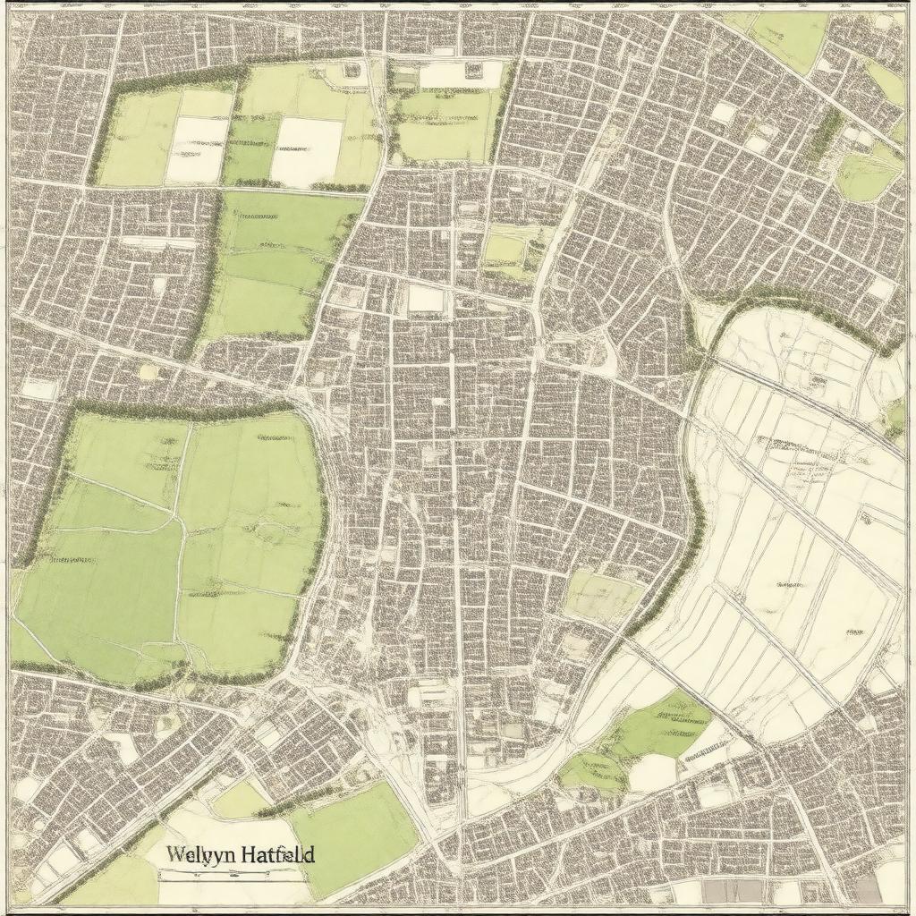 AI-created image of Welwyn Hatfield